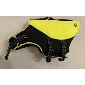 Yellow Arcadia Trail Floatation Coat Dog Life Jacket, Size Large